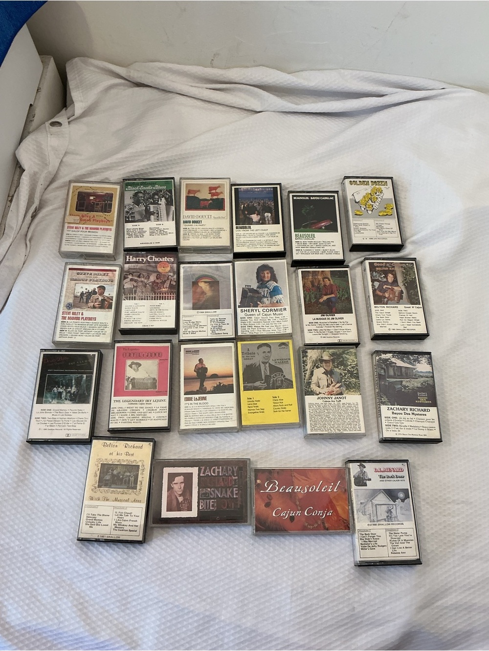 Assorted White Cassette Tape Collection - Blank Brand